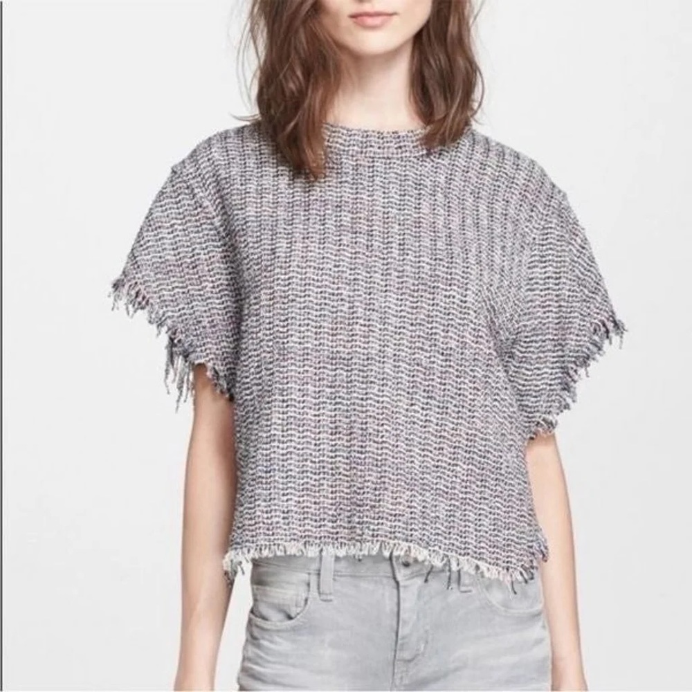 Iro Devan Tweed Cropped Top